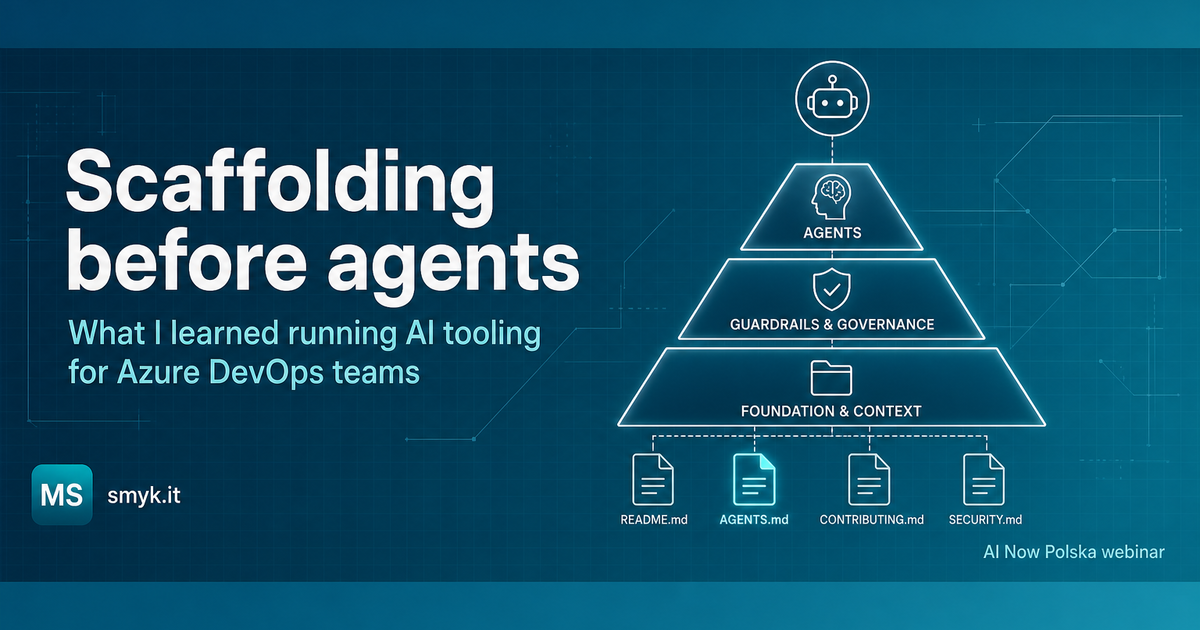Scaffolding before agents - AI tooling for Azure DevOps work